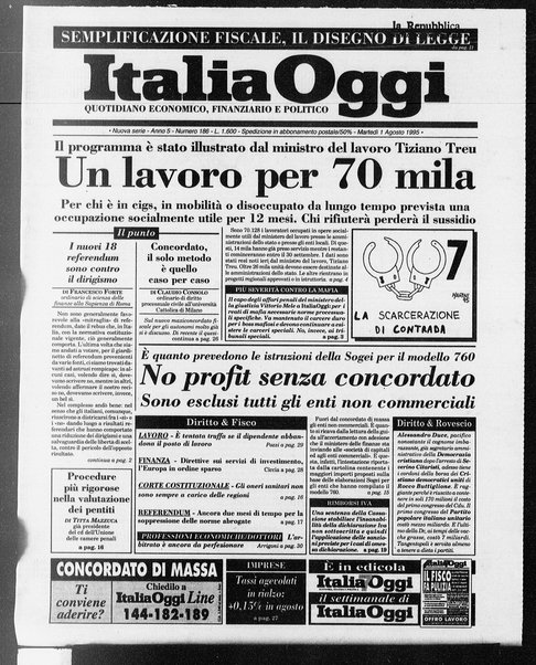 Italia oggi : quotidiano di economia finanza e politica